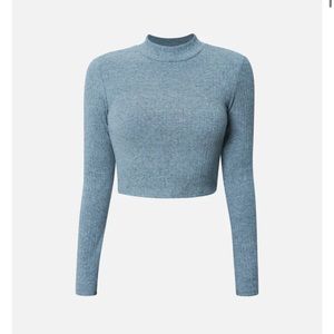 OGL Cashmere-Like Thermal Mock Neck Crop Top